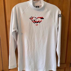 ROXY RASHGUARD - 'Whole Hearted' long-sleeved design ~ Union Jack pattern